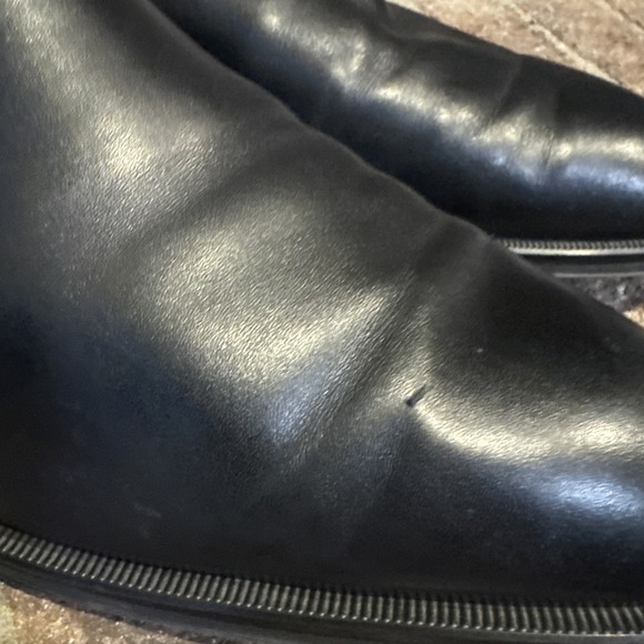 BOSS Derrk Chelsea Boot Mens Size 10.5 Black Leather Italy Ankle Dress Pull On - Picture 10 of 16